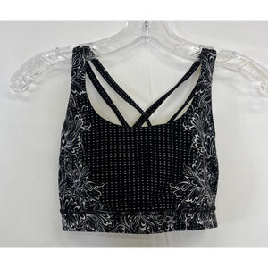 Lululemon Seawheeze Energy Bra Size 4 Black and White Benefits Charity